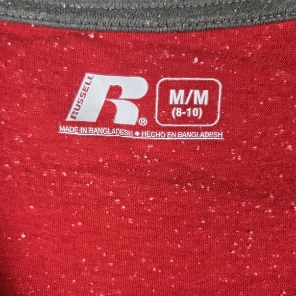 Russell University of Arizona Sz M T-Shirt Wildcats Red Speckled Short Sleeve - Picture 4 of 4